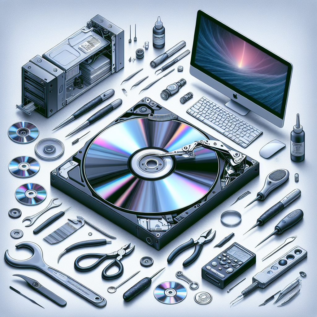 "Data recovery tools for damaged DVDs showcased in a guide on recovering lost data, featuring software interface, DVD repair techniques, and step-by-step methods."