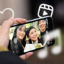 selfie on smartphone on Instagram