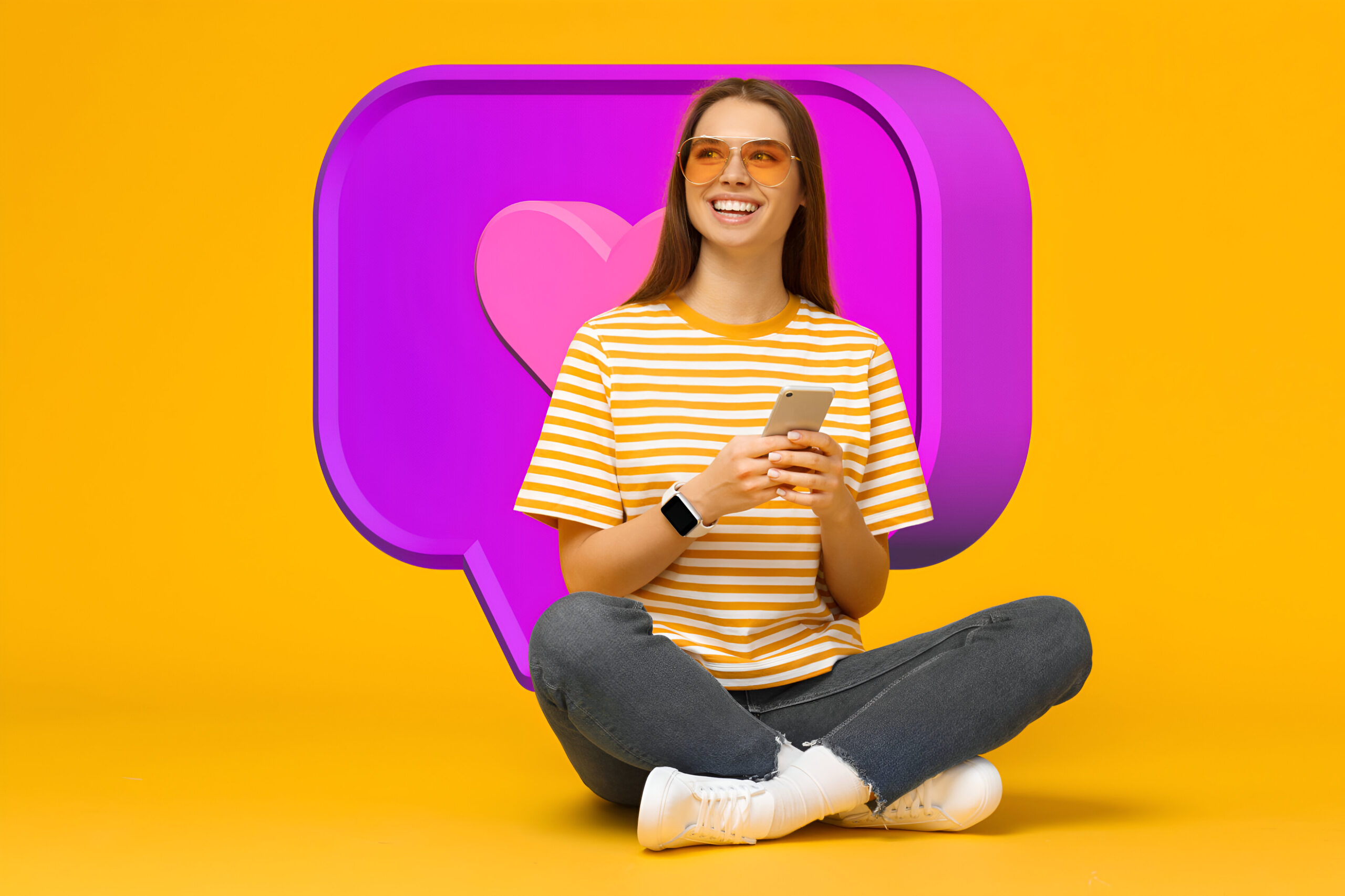 girl with phone
