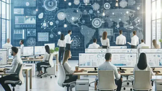 "IT professionals analyzing cost-effective small and micro language models to enhance innovation and optimize expenses in technology firms."