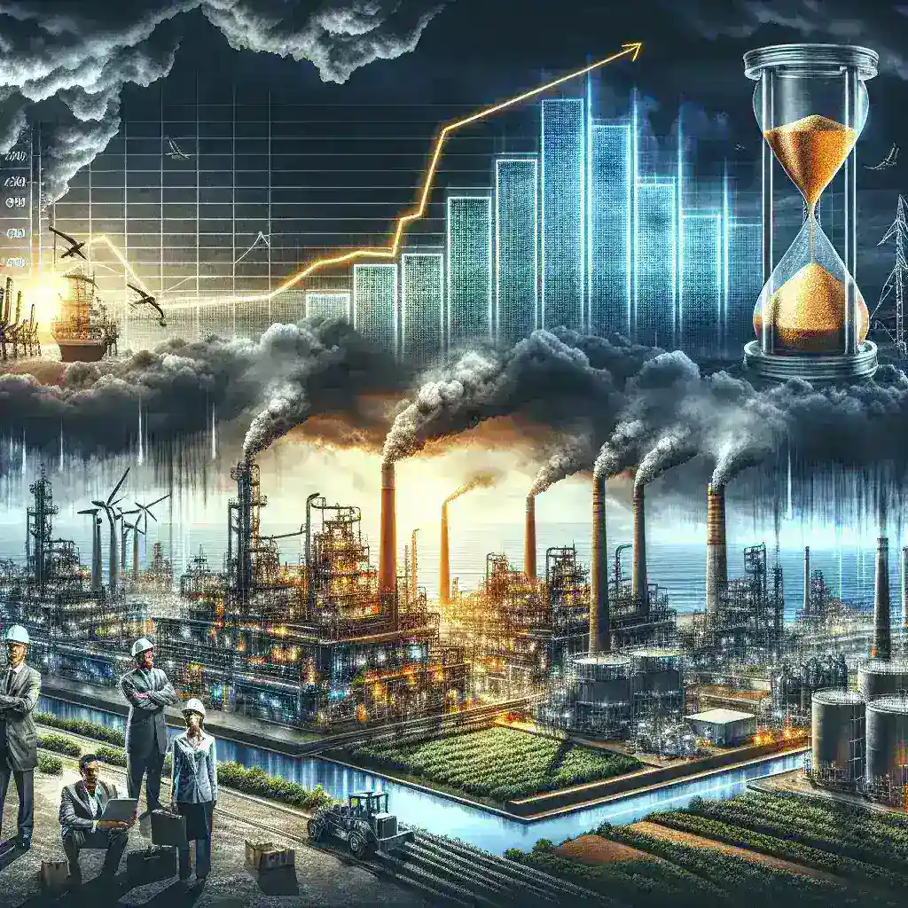 "Engineering R&D services sector faces challenges as growth reaches four-year low, showcasing a graph illustrating declining trends in investment and innovation."