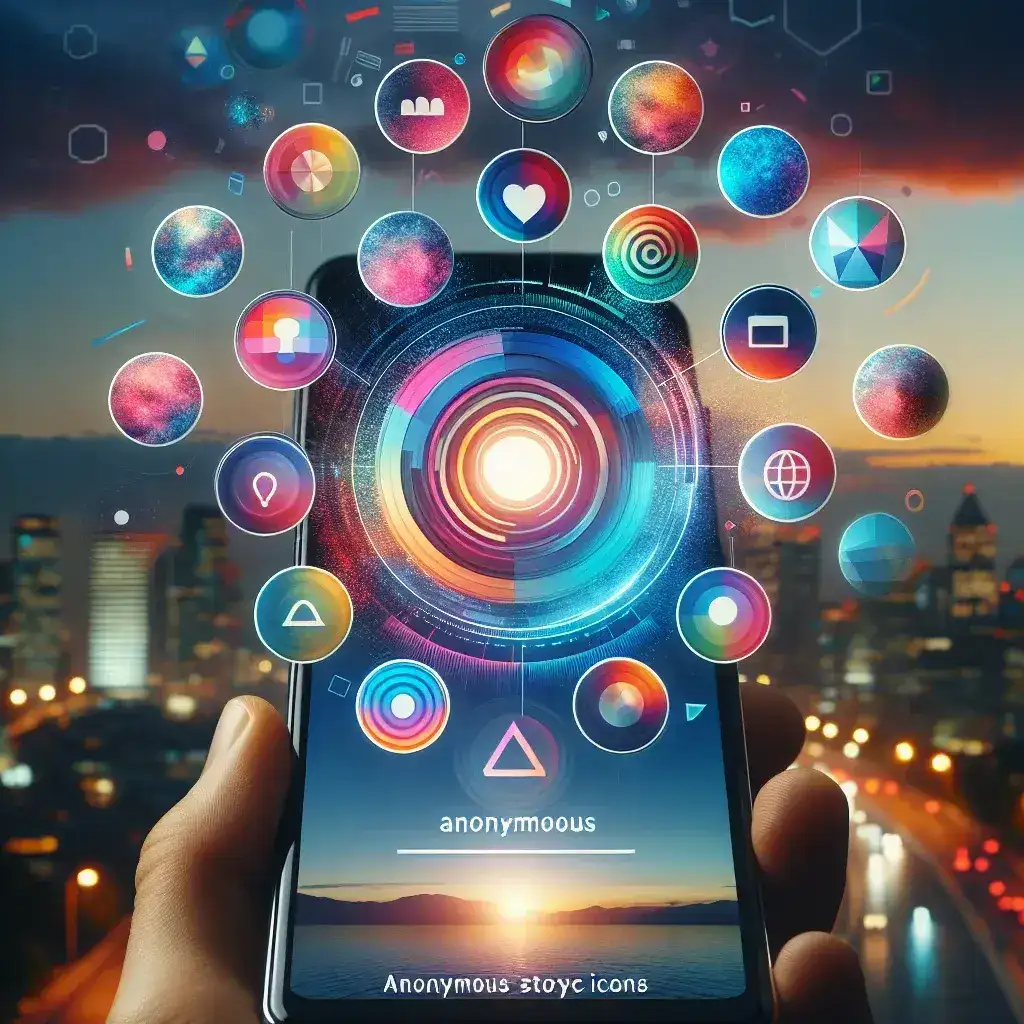 "Anonymous Instagram Story viewer app on a smartphone screen, showcasing features for discreetly viewing Instagram Stories in 2024."