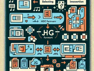 "Batch converting HEIC images to JPG format using user-friendly software, showcased in an article about quick and easy image conversion methods."
