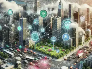 "Image of Nvidia's latest AI-powered edge devices designed for smart city implementations, showcasing advanced technology for urban data processing and real-time analytics in smart environments."